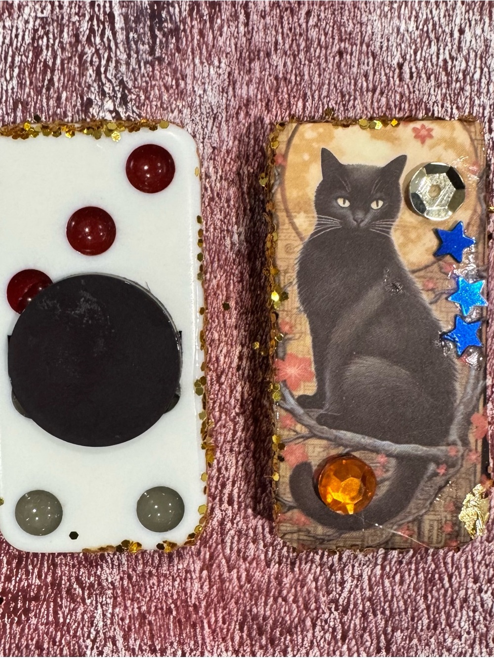 Black Cat Domino Magnet
